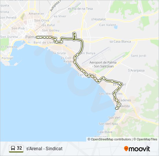 Mapa de 32 de autobús