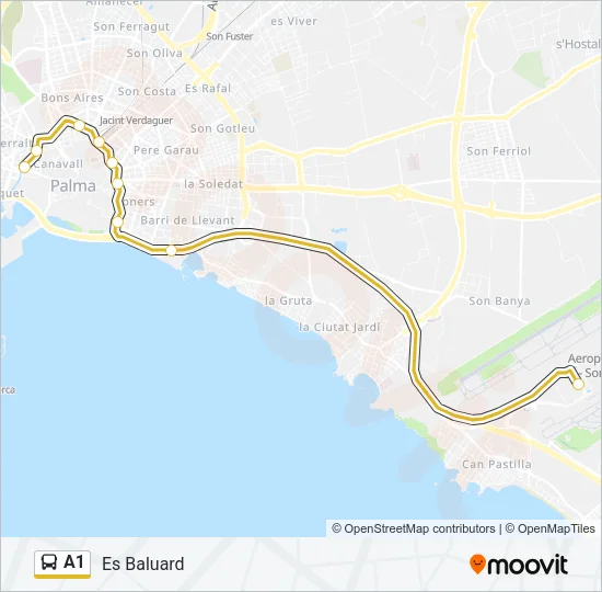 A1 Bus Line Map