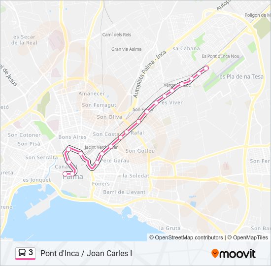 3 bus Line Map