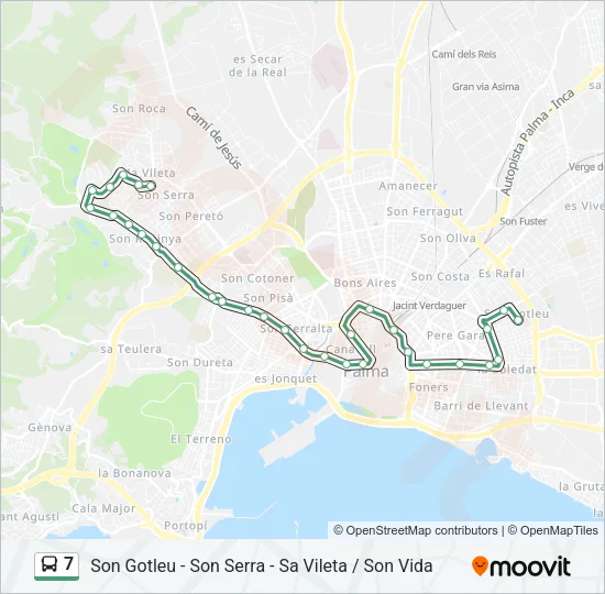 7 Bus Line Map