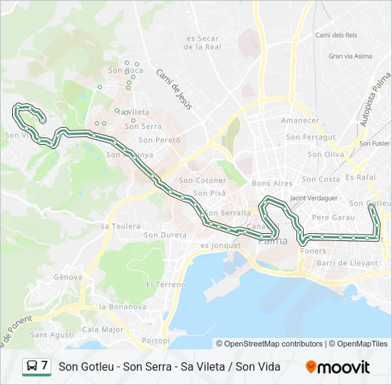 7 Bus Line Map