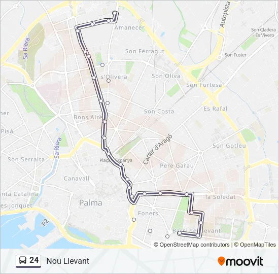 24 Bus Line Map