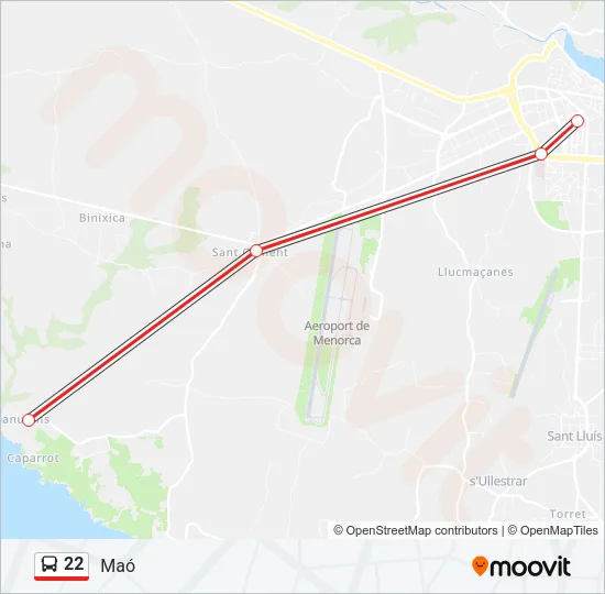 22 Bus Line Map