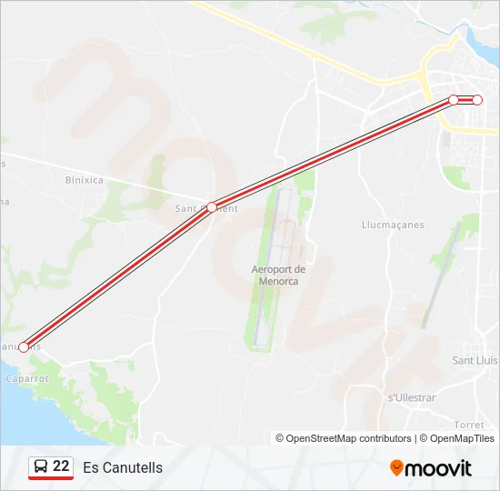 22 Bus Line Map