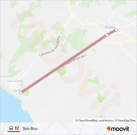 32 Bus Line Map
