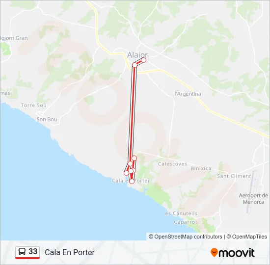 33 Bus Line Map
