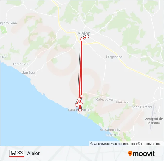33 Bus Line Map