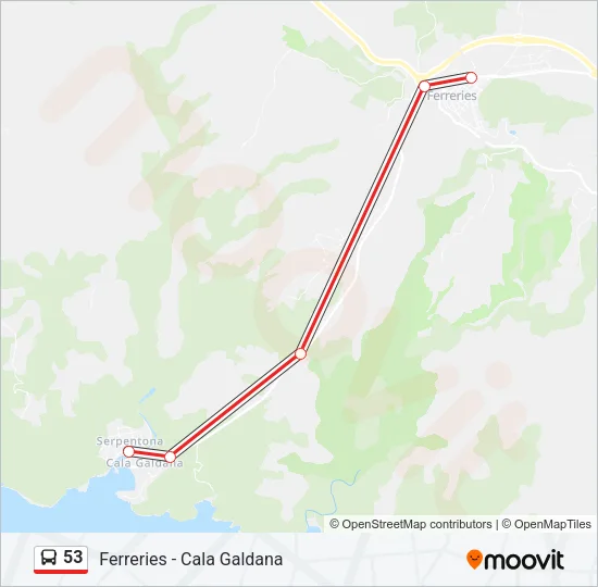 53 Bus Line Map