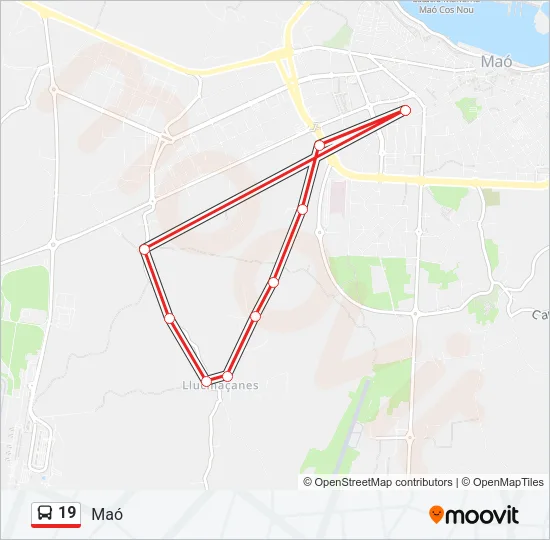 19 Bus Line Map