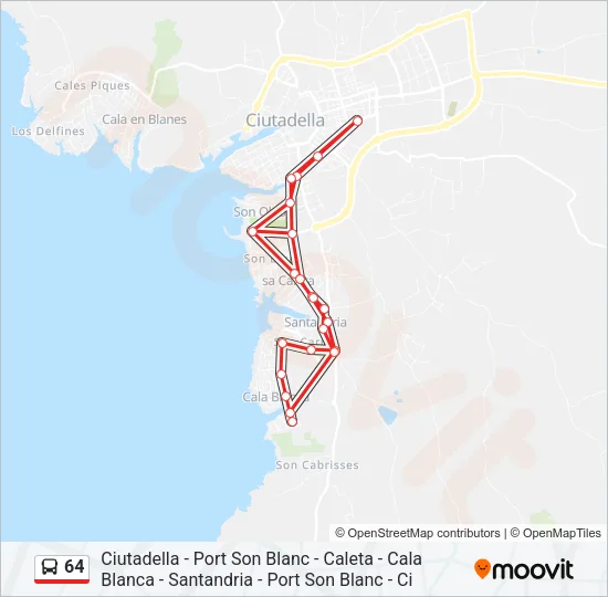 64 Bus Line Map
