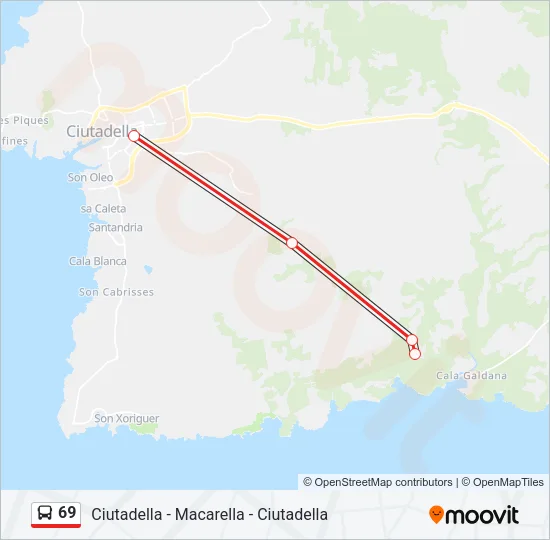 69 Bus Line Map