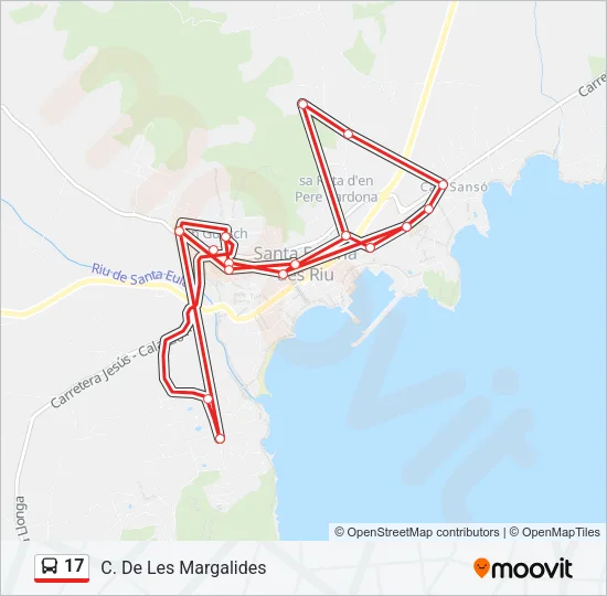 17 Bus Line Map