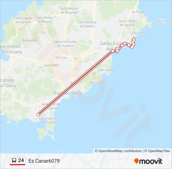 24 Bus Line Map