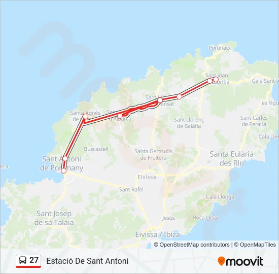 27 Bus Line Map