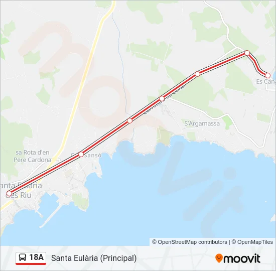 18A Bus Line Map