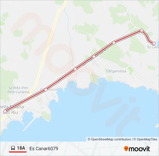 18A Bus Line Map