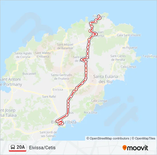 20A Bus Line Map