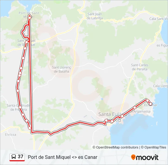 37 Bus Line Map