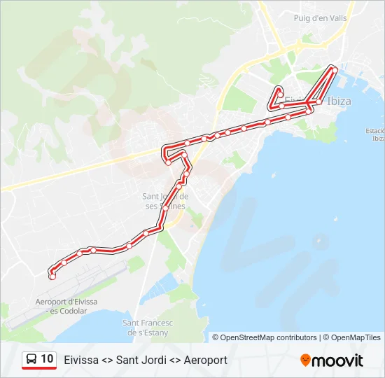 10 Bus Line Map