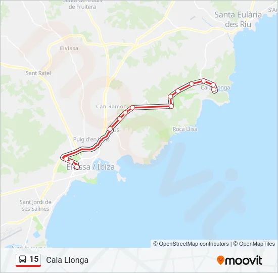 15 Bus Line Map