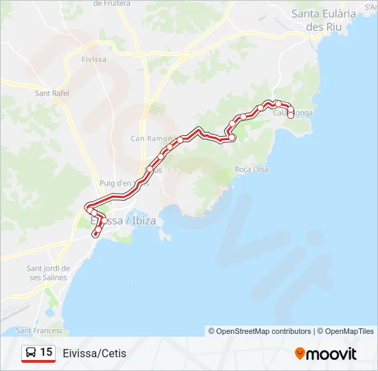15 Bus Line Map