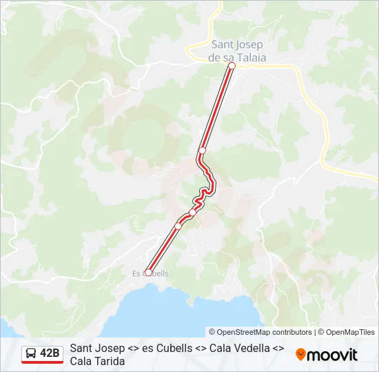 42B Bus Line Map