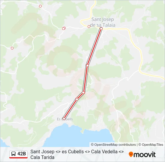 42B Bus Line Map