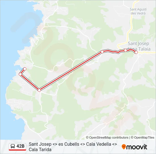 42B Bus Line Map