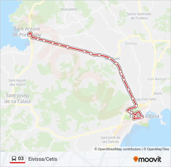 03 bus Mapa de línia