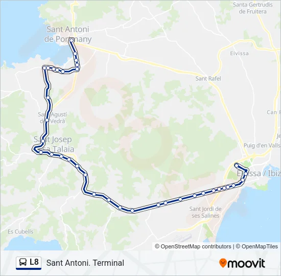 L8 Bus Line Map