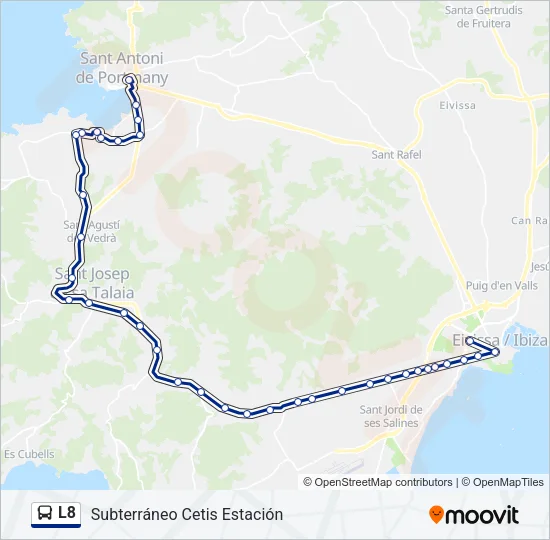L8 Bus Line Map