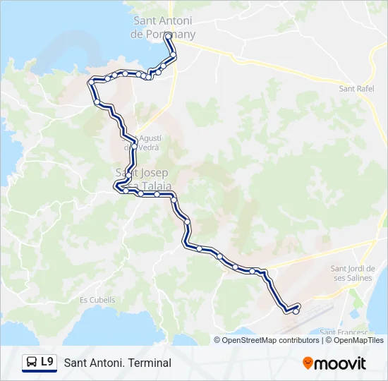 L9 Bus Line Map