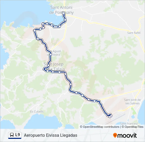 L9 Bus Line Map