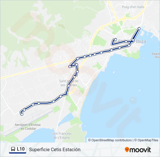 L10 Bus Line Map