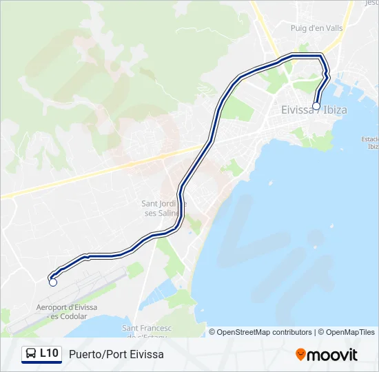 L10 Bus Line Map