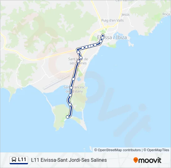 L11 Bus Line Map