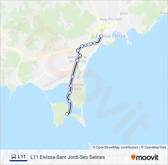 L11 Bus Line Map