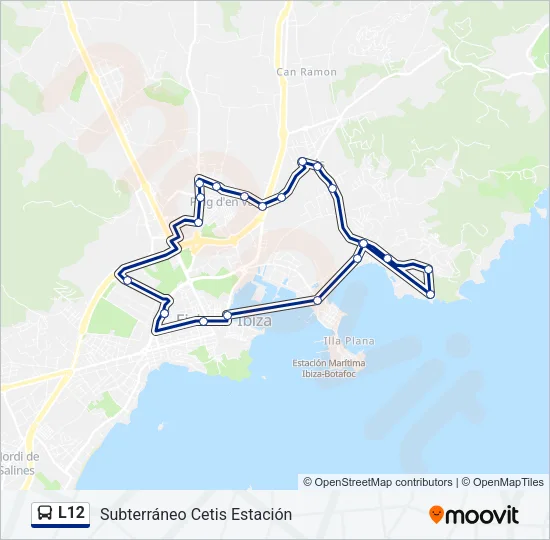L12 Bus Line Map