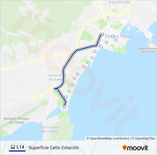 L14 Bus Line Map