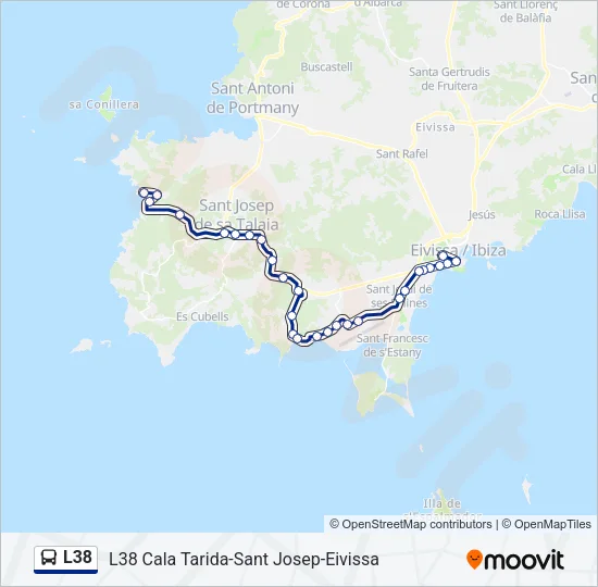 L38 Bus Line Map