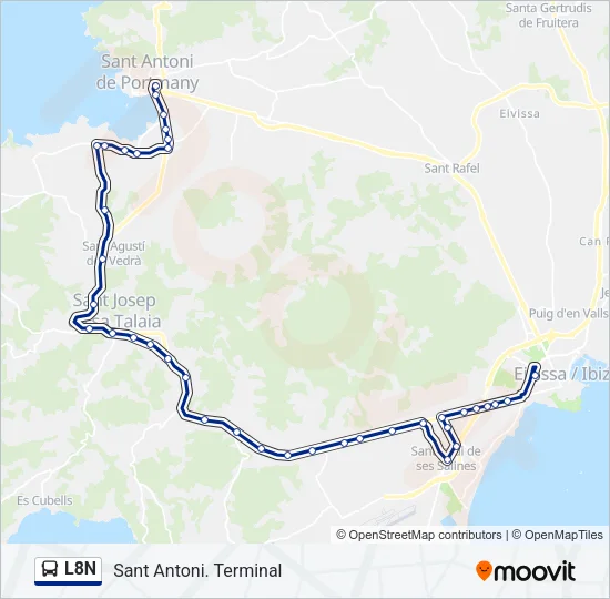 L8N Bus Line Map