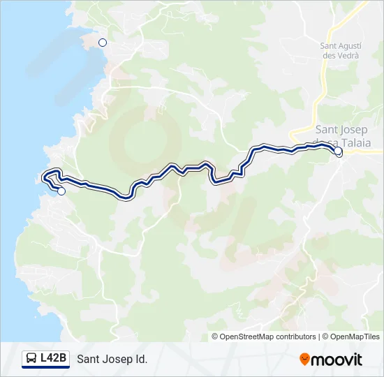 L42B Bus Line Map