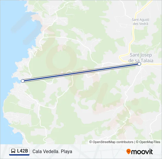 L42B Bus Line Map