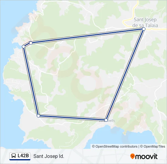 L42B Bus Line Map