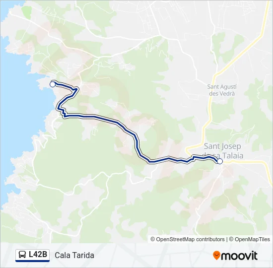 L42B Bus Line Map