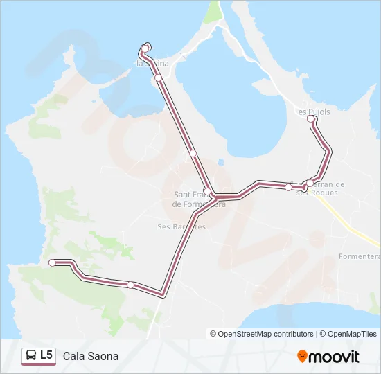 L5 Bus Line Map