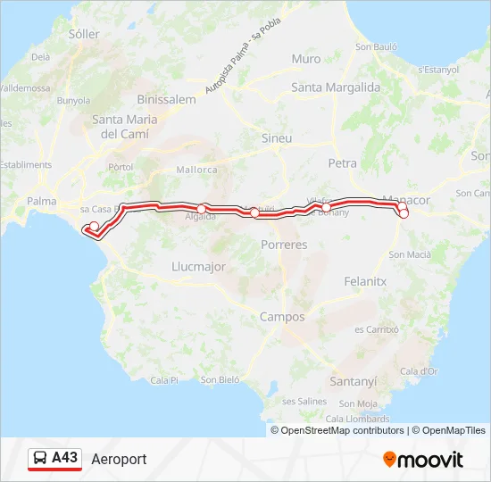 Línea A43: horarios, paradas y mapas - Aeroport (Actualizado)