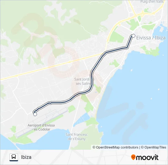 ALSA IBIZA 12710 Bus Line Map