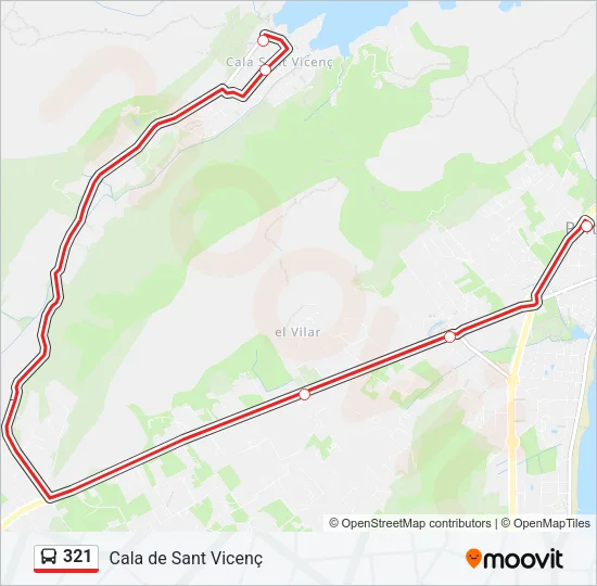 321 Bus Line Map