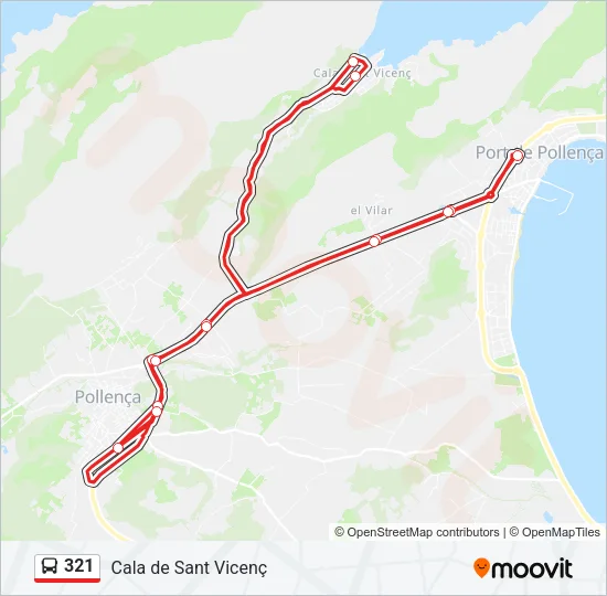 321 Bus Line Map